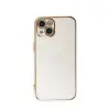 İphone 15 Kılıf Volet Silikon - Beyaz