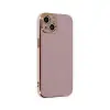 İphone 15 Kılıf Volet Silikon - Mor