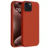İphone 15 Plus Kılıf First Silikon - Kırmızı
