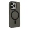 İphone 15 Pro Kılıf Lodos Magneticsafe Mat Kapak - Siyah