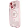İphone 15 Pro Kılıf Teleskop Lens Magsafe Silikon Kapak - Pembe