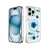 İphone 15 Pro Max Kılıf Daisy Simli Magsafe Kapak - Mavi