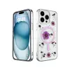 İphone 15 Pro Max Kılıf Daisy Simli Magsafe Kapak - Mor