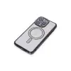 İphone 15 Pro Max Kılıf Joke Simli Magneticsafe Kılıf - Siyah