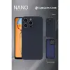 İphone 15 Pro Max Kılıf Nano İçi Kadife Silikon - Lacivert