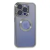İphone 15 Pro Max Kılıf Slot Silikon - Gümüş