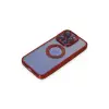 İphone 15 Pro Max Kılıf Slot Silikon - Kırmızı