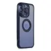 İphone 15 Pro Max Kılıf Slot Silikon - Lacivert