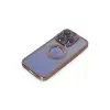 İphone 15 Pro Max Kılıf Slot Silikon - Rose Gold