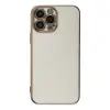 İphone 15 Pro Max Kılıf Volet Silikon - Beyaz