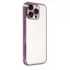 İphone 15 Pro Max Razer Lensli Silikon - Mor