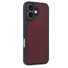 İphone 16 Kılıf Aras Deri Kapak - Bordo