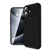 İphone 16 Kılıf Auto Focus Karbon Kapak - Siyah