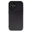 İphone 16 Kılıf Auto Focus Karbon Kapak - Siyah