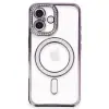 İphone 16 Kılıf Joke Simli Magneticsafe Kılıf - Derin Mor