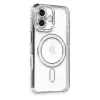 İphone 16 Kılıf Joke Simli Magneticsafe Kılıf - Gri