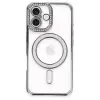 İphone 16 Kılıf Joke Simli Magneticsafe Kılıf - Gri