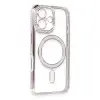 İphone 16 Kılıf Joke Simli Magneticsafe Kılıf - Pembe