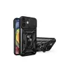 İphone 16 Kılıf Pars Lens Yüzüklü Silikon - Siyah