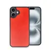 İphone 16 Plus Kılıf Aras Deri Kapak - Kırmızı