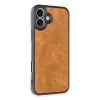 İphone 16 Plus Kılıf Aras Deri Kapak - Taba