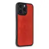İphone 16 Pro Kılıf Aras Deri Kapak - Kırmızı