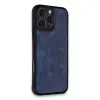 İphone 16 Pro Kılıf Aras Deri Kapak - Lacivert