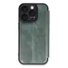 İphone 16 Pro Kılıf Flip Cover - Koyu Yeşil