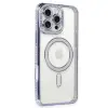 İphone 16 Pro Kılıf Joke Simli Magneticsafe Kılıf - Mavi