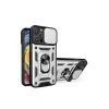 İphone 16 Pro Kılıf Pars Lens Yüzüklü Silikon - Gümüş