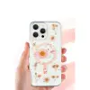 İphone 16 Pro Max Kılıf Daisy Simli Magsafe Kapak - Pembe