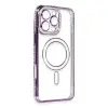 İphone 16 Pro Max Kılıf Joke Simli Magneticsafe Kılıf - Derin Mor