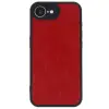 İphone 16e Kılıf Aras Deri Kapak - Kırmızı