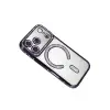 İphone 17 Pro Joke Simli Magneticsafe Kılıf - Derin Mor