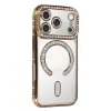 İphone 17 Pro Joke Simli Magneticsafe Kılıf - Gold