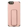 İphone 6 Kılıf Mega Standlı Silikon - Pudra