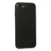 İphone 7 Kılıf Coco Deri Silikon Kapak - Siyah