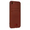 İphone 7 Kılıf Kelvin Kartvizitli Silikon - Bordo