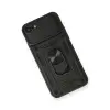 İphone 7 Kılıf Pars Lens Yüzüklü Silikon - Siyah