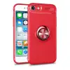 İphone 7 Kılıf Range Yüzüklü Silikon - Kırmızı
