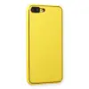 İphone 7 Plus Kılıf Coco Deri Silikon Kapak - Sarı