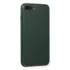 İphone 7 Plus Kılıf Coco Deri Silikon Kapak - Yeşil