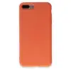 İphone 7 Plus Kılıf Nano İçi Kadife Silikon - Turuncu