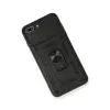 İphone 7 Plus Kılıf Pars Lens Yüzüklü Silikon - Siyah