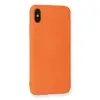 İphone X Kılıf Nano İçi Kadife Silikon - Turuncu