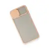 İphone X Kılıf Palm Buzlu Kamera Sürgülü Silikon - Pembe