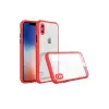 İphone Xs Max Kılıf Miami Şeffaf Silikon - Kırmızı