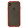 İphone Xs Max Kılıf Montreal Silikon Kapak - Kırmızı