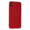 İphone Xs Max Kılıf Nano İçi Kadife Silikon - Kırmızı