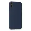 İphone Xs Max Kılıf Nano İçi Kadife Silikon - Lacivert